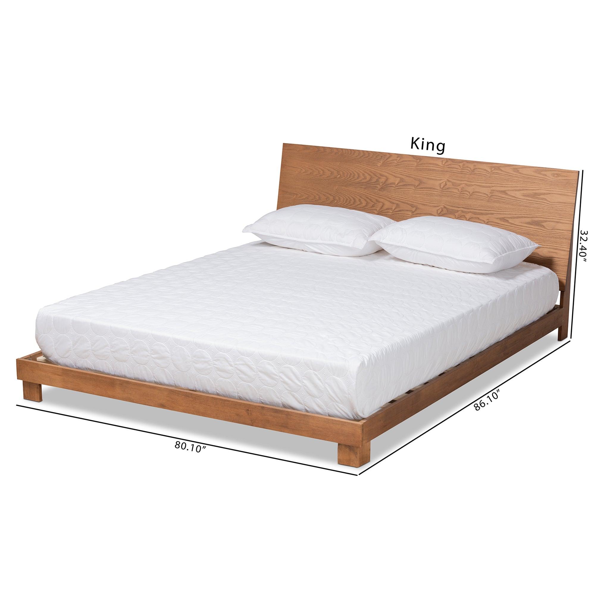 Haines Modern and Contemporary Finished Wood Platform Bed