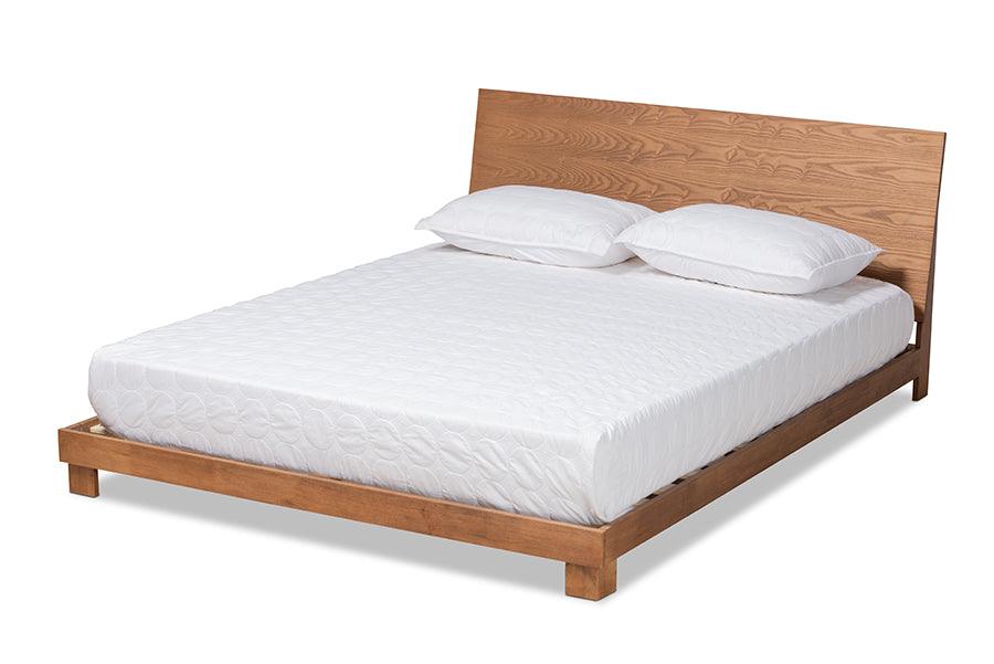Haines Modern and Contemporary Finished Wood Platform Bed