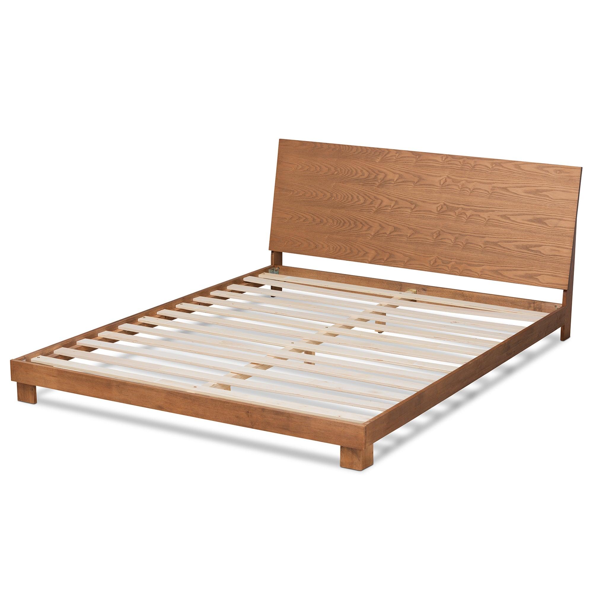 Haines Modern and Contemporary Finished Wood Platform Bed