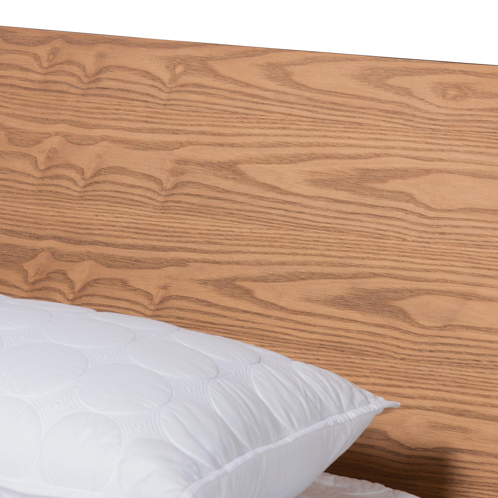 Haines Modern and Contemporary Finished Wood Platform Bed