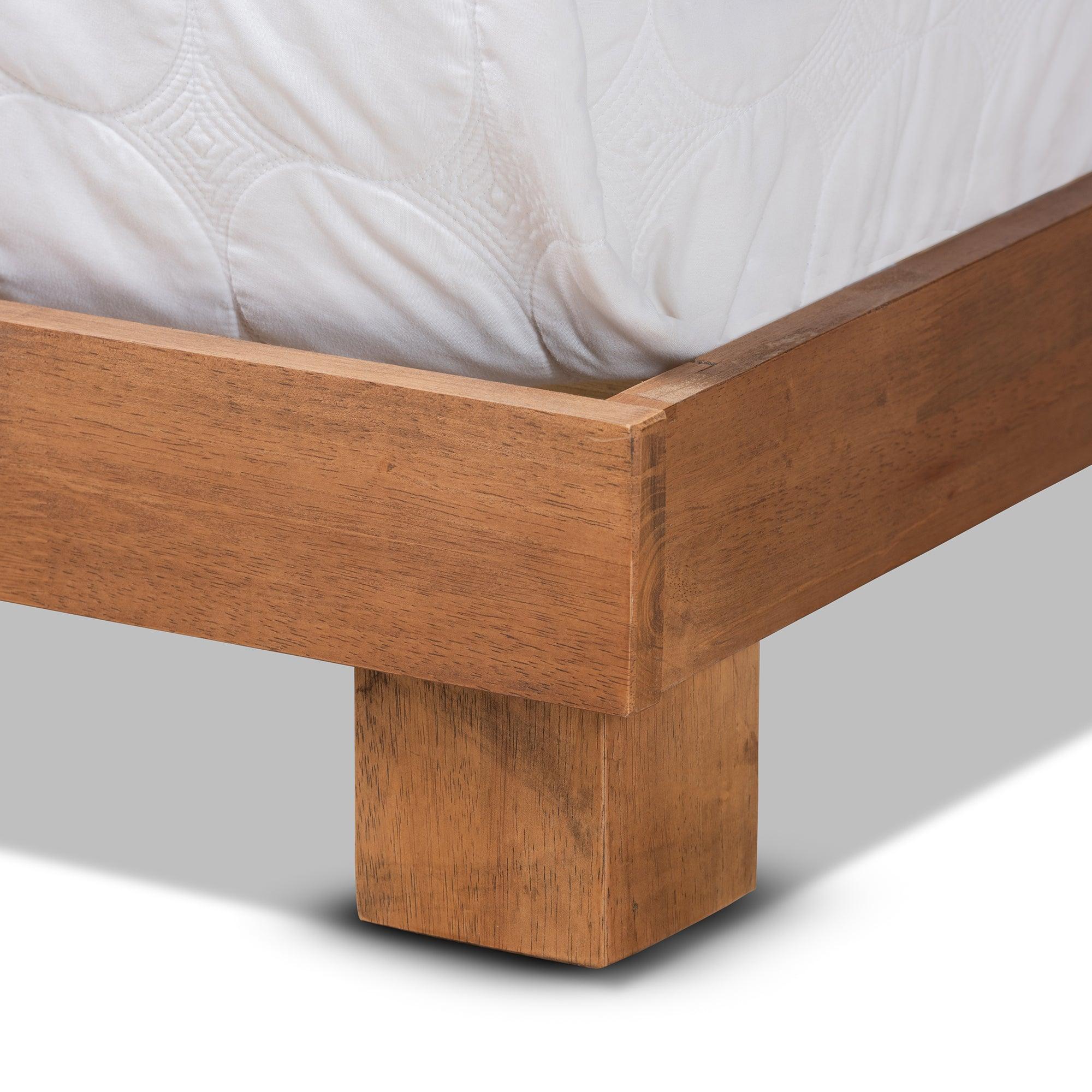 Haines Modern and Contemporary Finished Wood Platform Bed