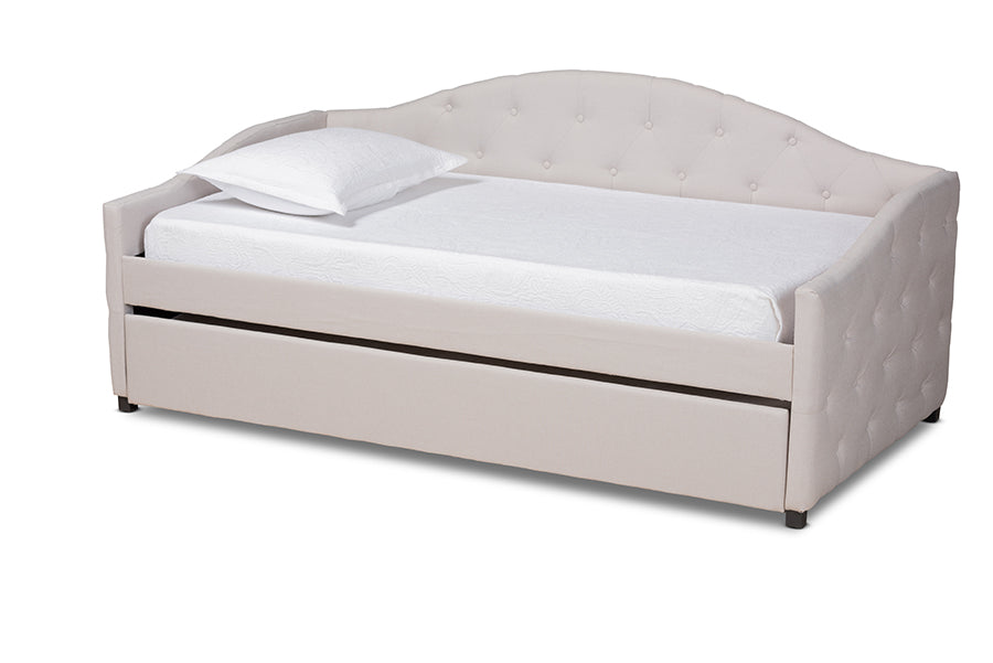 Becker Modern and Contemporary Transitional Fabric Upholstered Daybed
