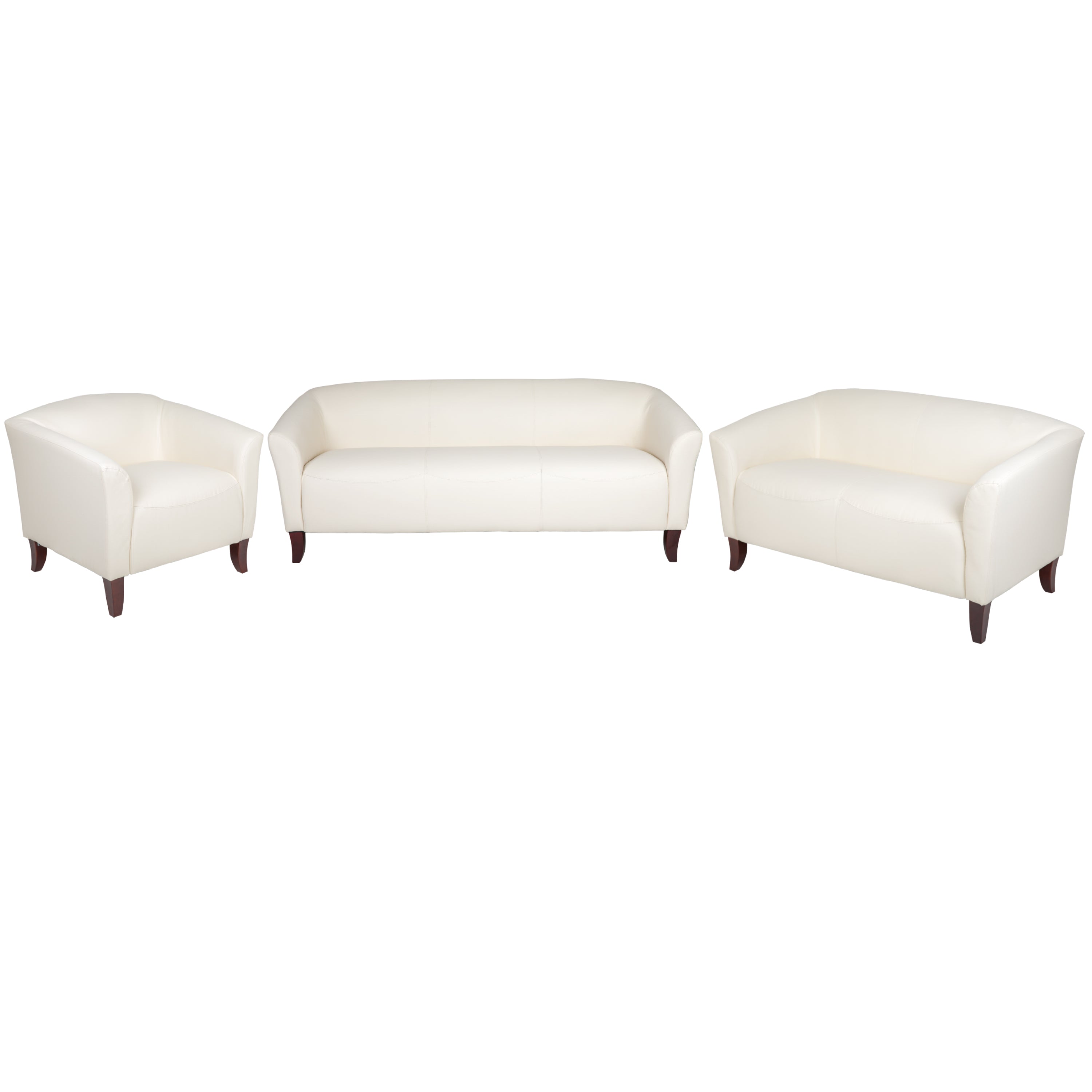 HERCULES Imperial Series Reception Set with Cherry Wood Feet-Reception Set-Flash Furniture-Wall2Wall Furnishings