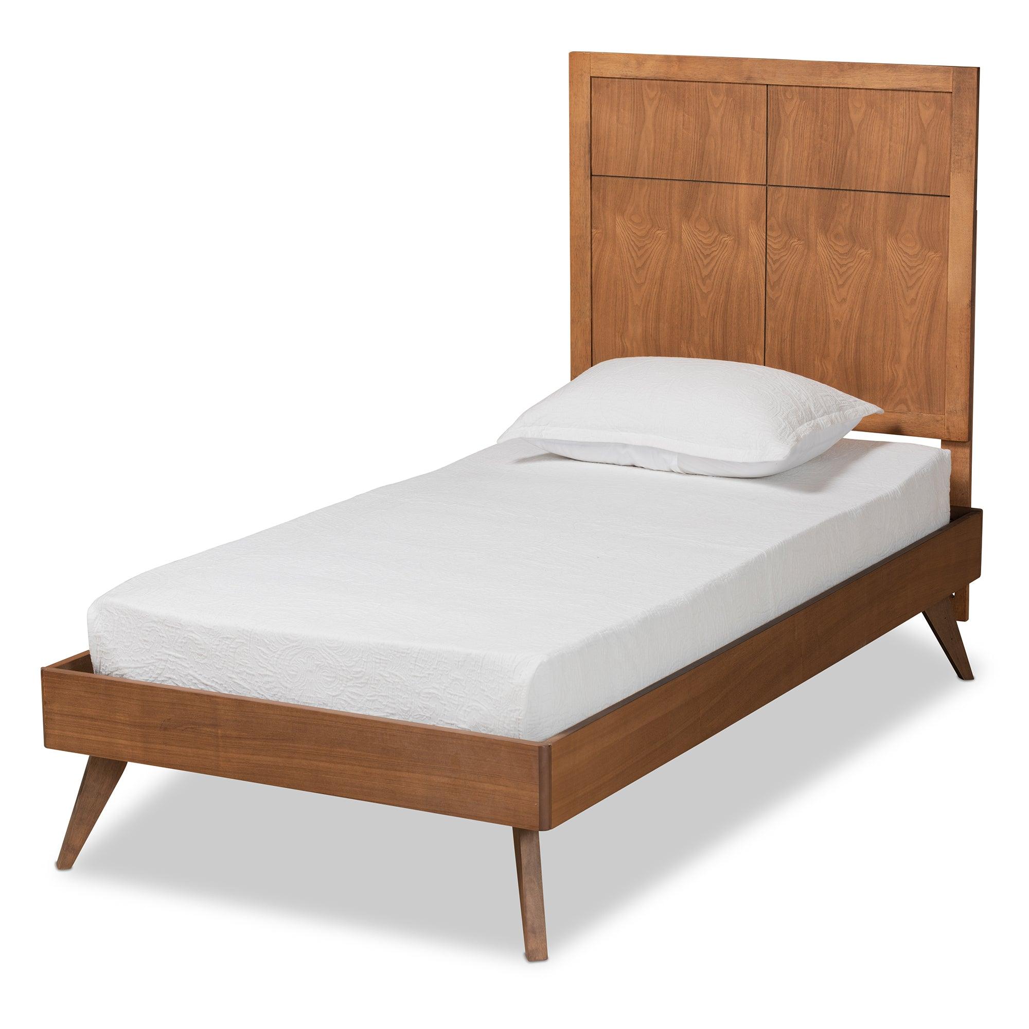 Noela Mid-Century Modern Finished Wood Platform Bed