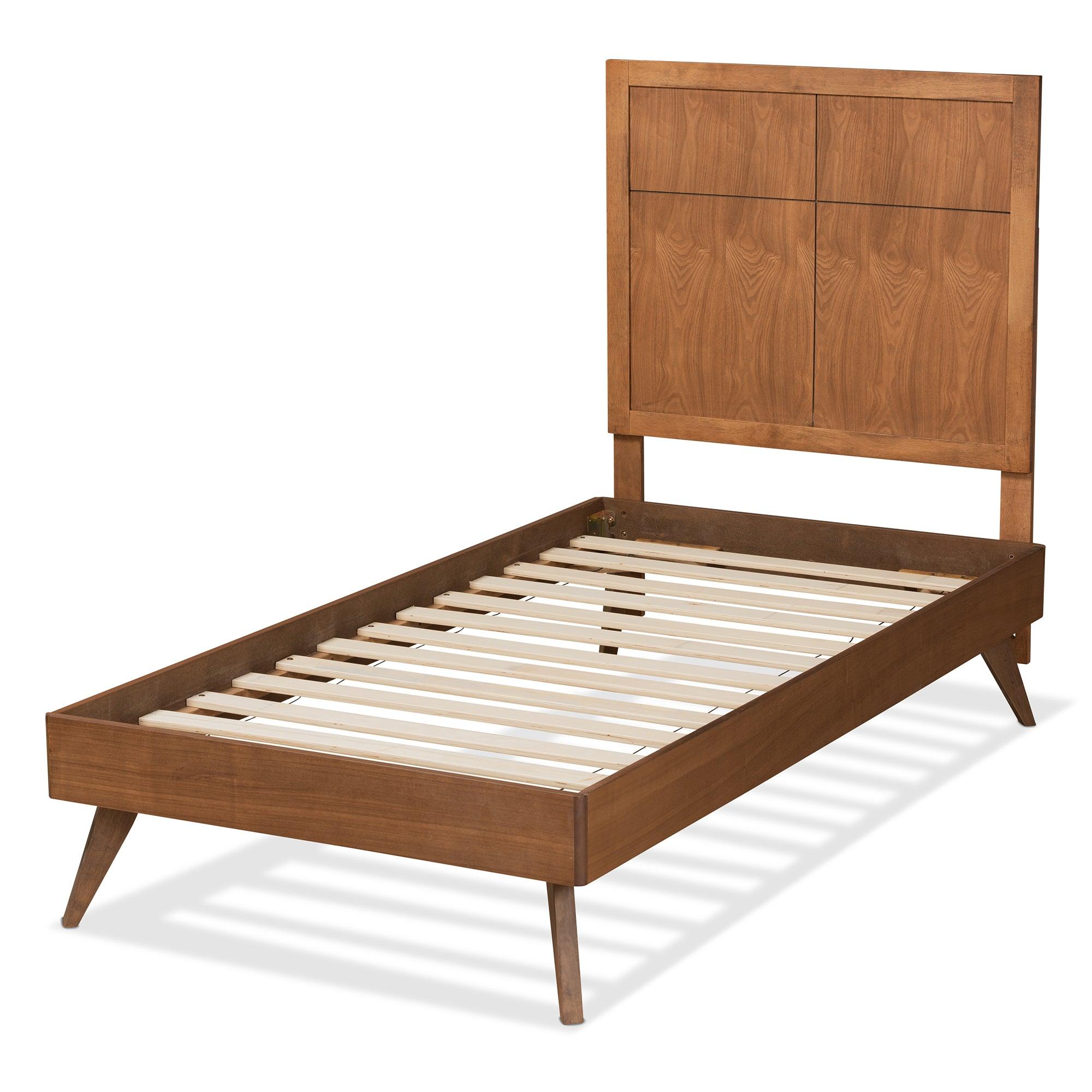 Noela Mid-Century Modern Finished Wood Platform Bed