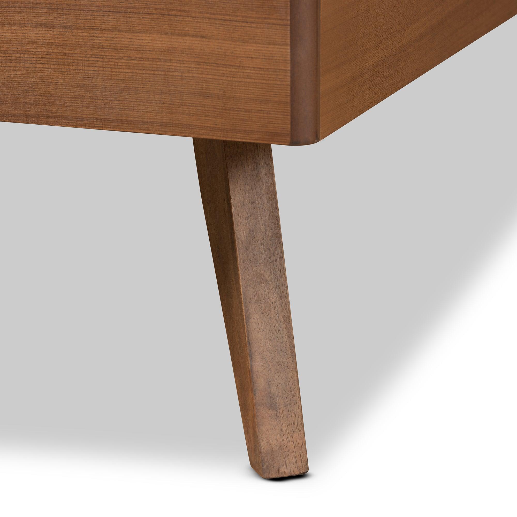 Noela Mid-Century Modern Finished Wood Platform Bed