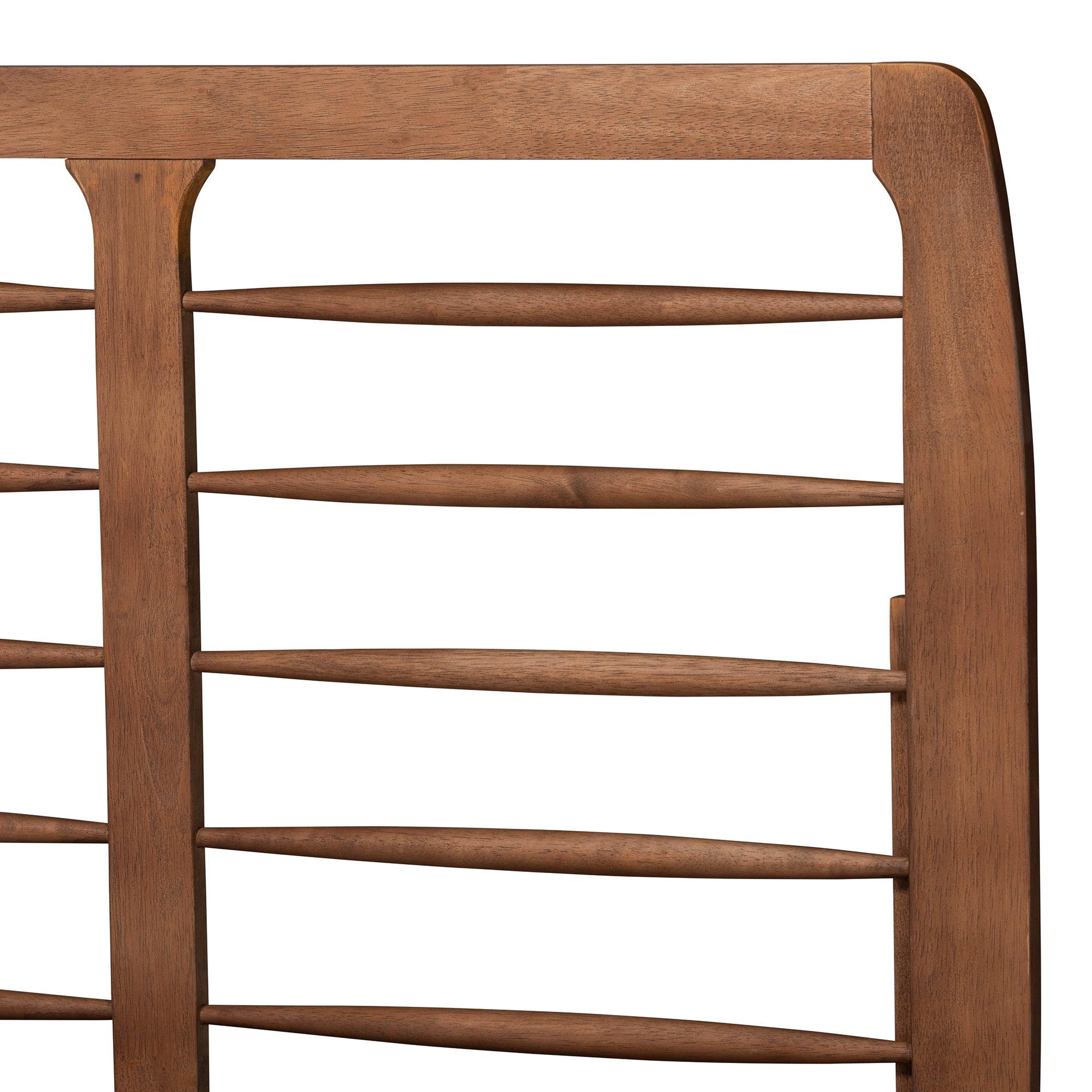 Petra Mid-Century Modern Ash Finished Wood Platform Bed