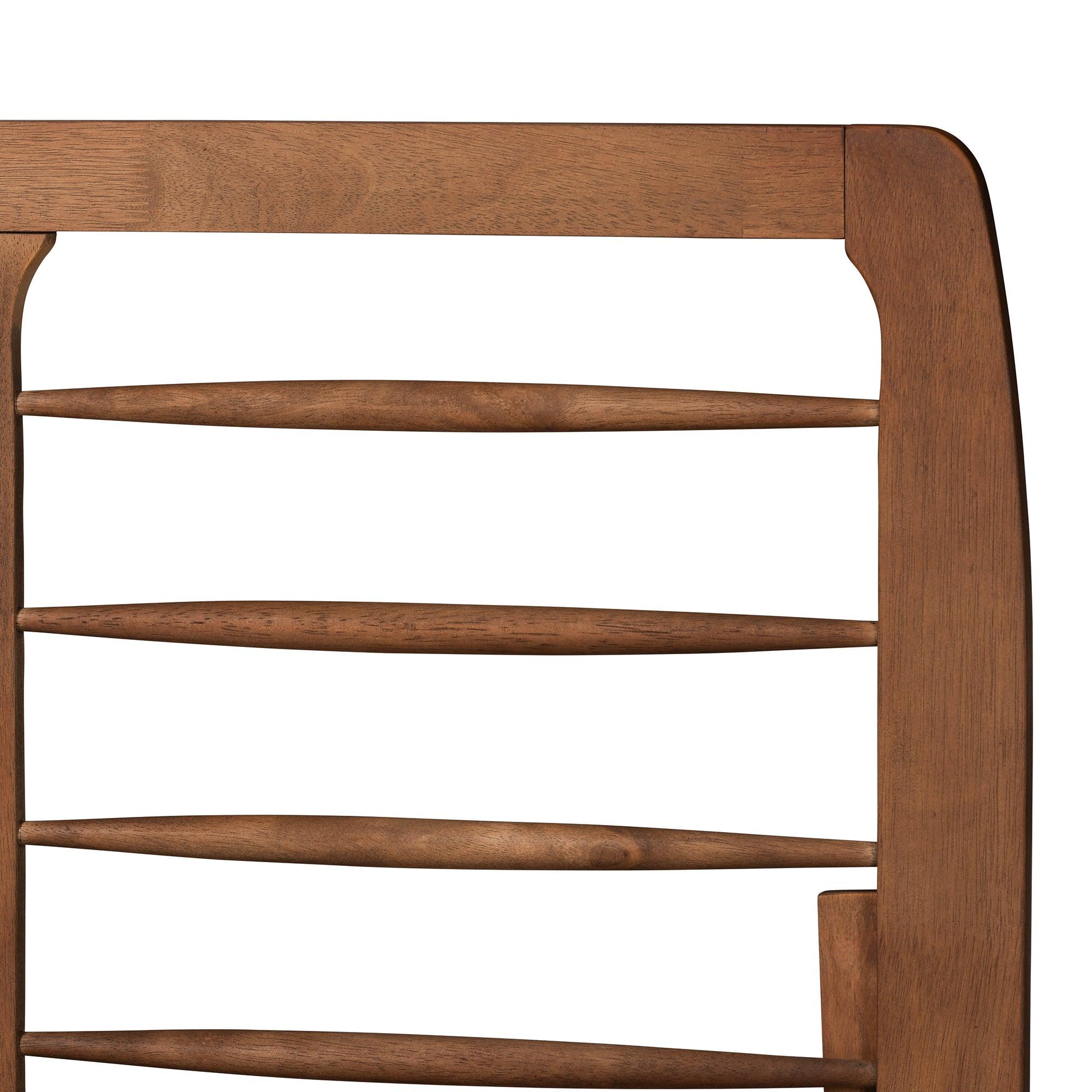 Petra Mid-Century Modern Ash Finished Wood Platform Bed