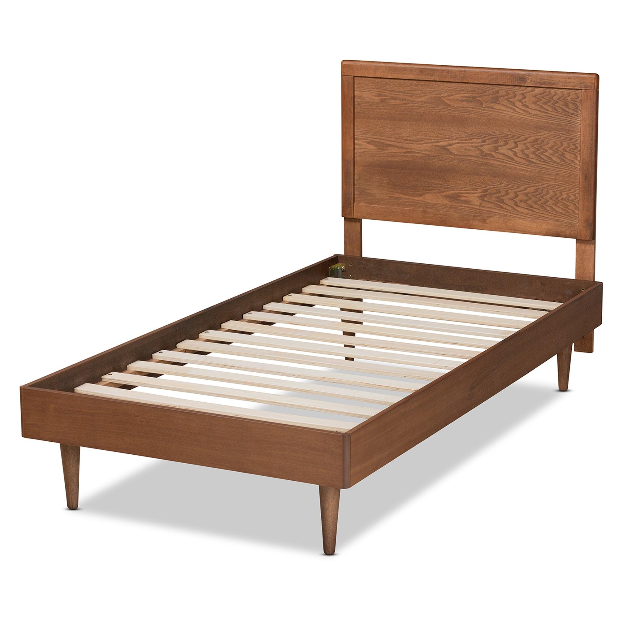 Hiro Mid-Century Modern Finished Wood Platform Bed