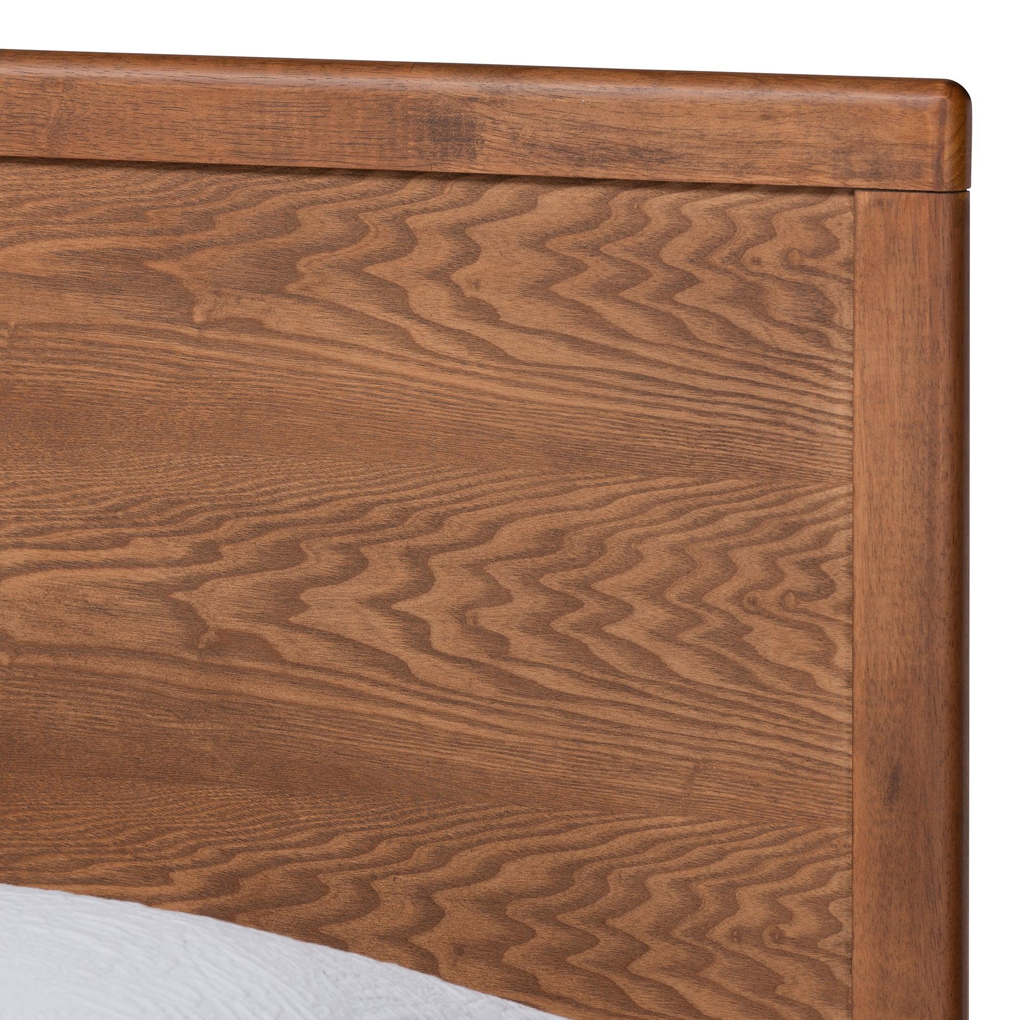 Hiro Mid-Century Modern Finished Wood Platform Bed