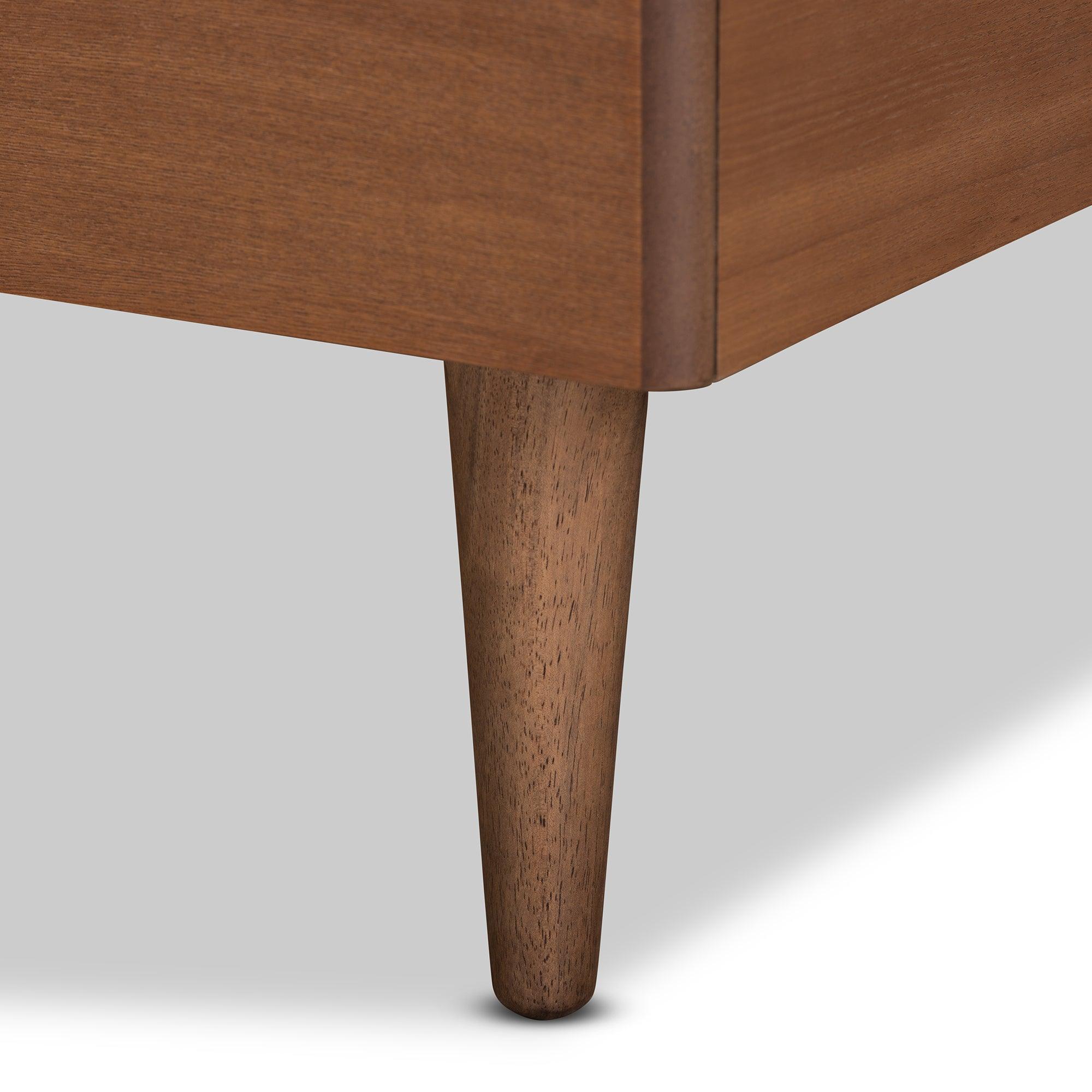 Hiro Mid-Century Modern Finished Wood Platform Bed