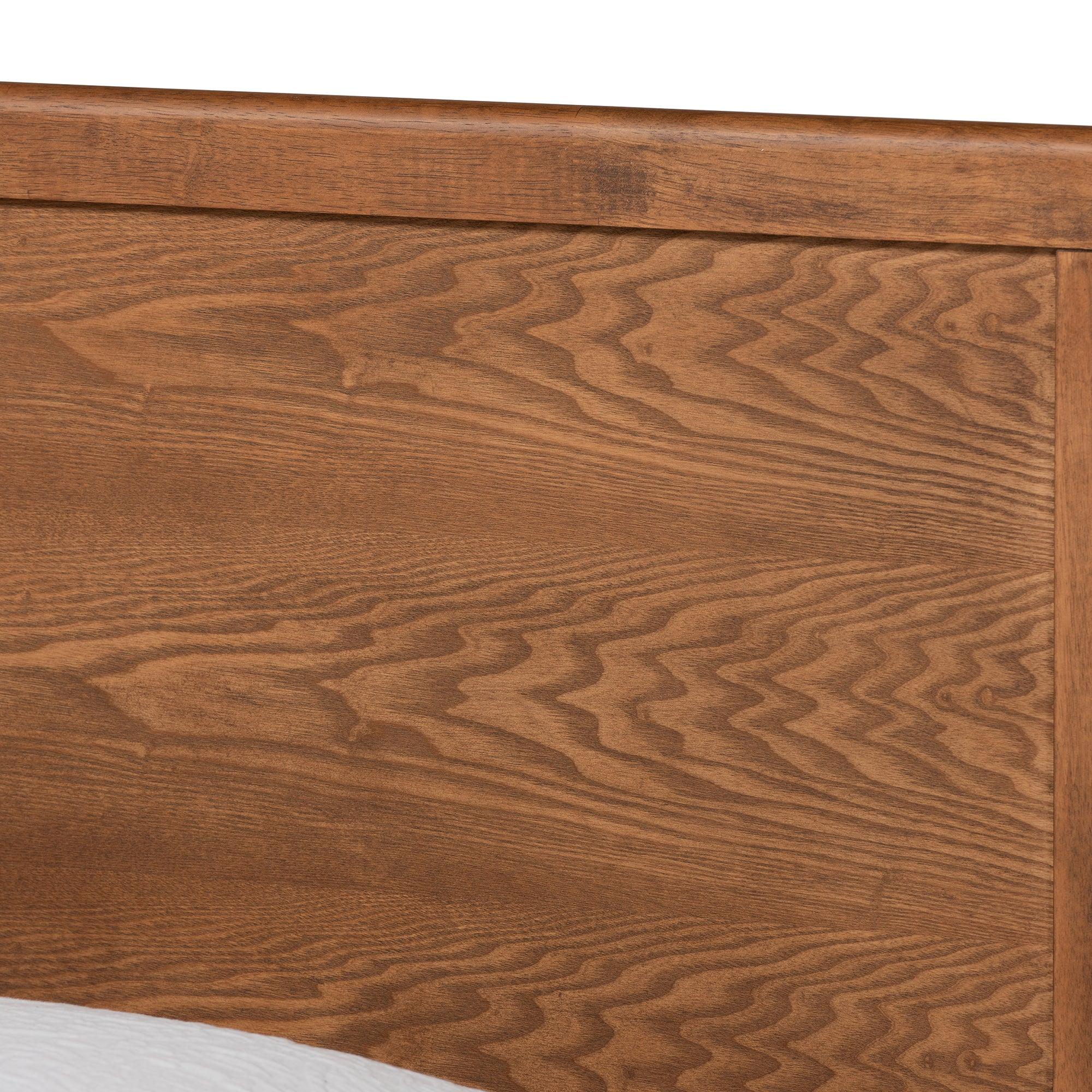 Jiro Mid-Century Modern Finished Wood Platform Bed