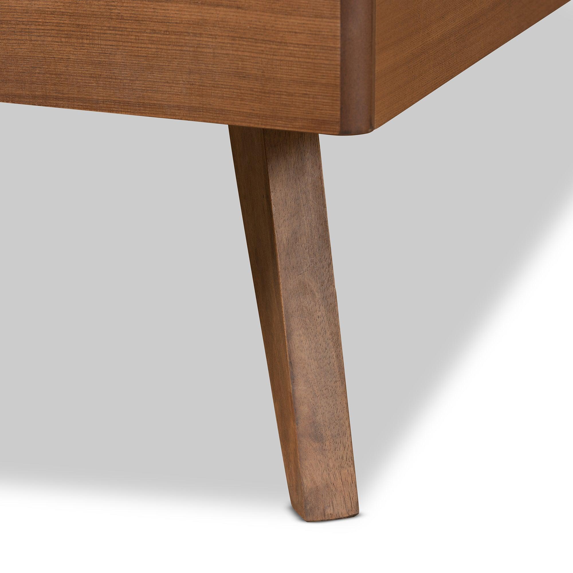 Jiro Mid-Century Modern Finished Wood Platform Bed