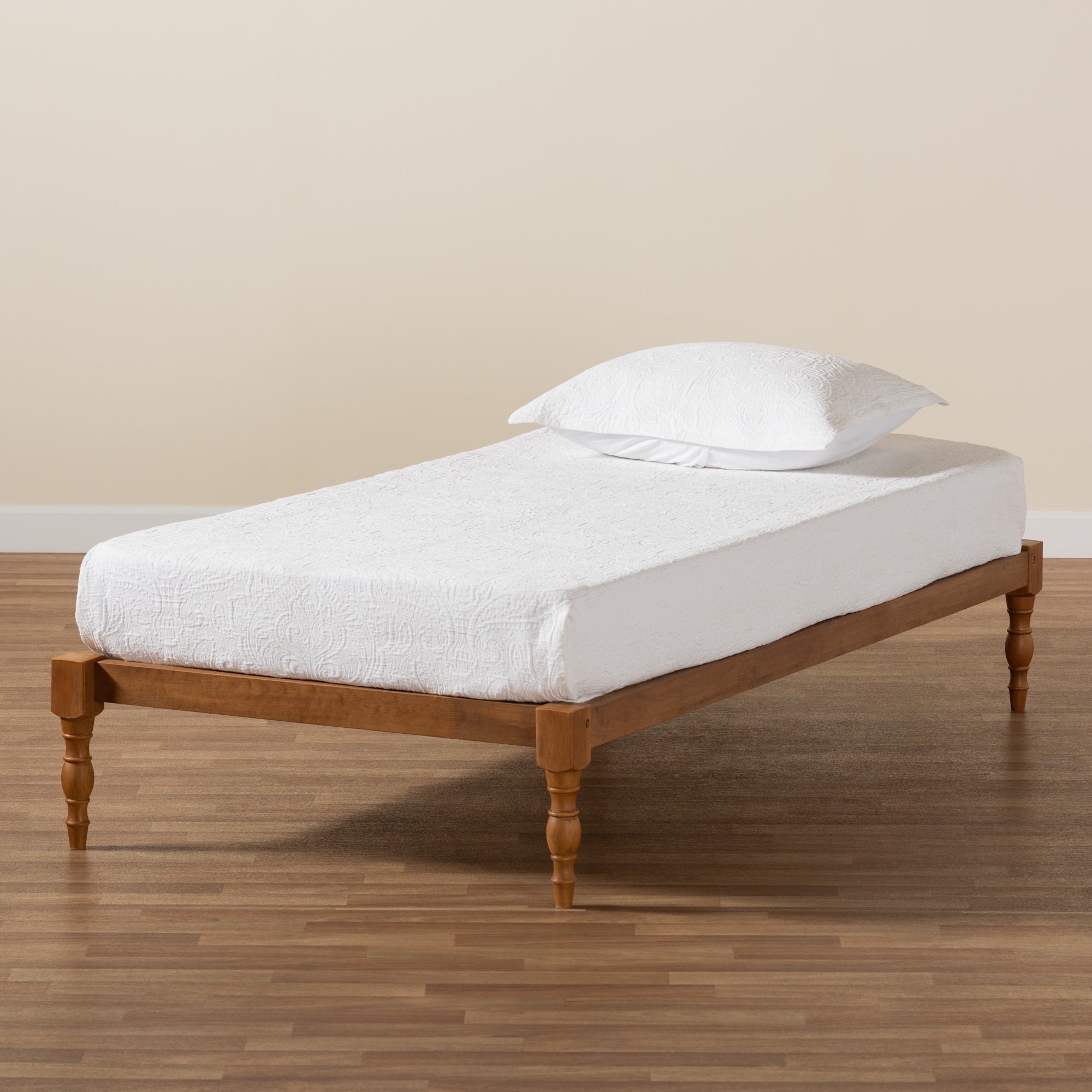 Iseline Modern and Contemporary Finished Wood Platform Bed