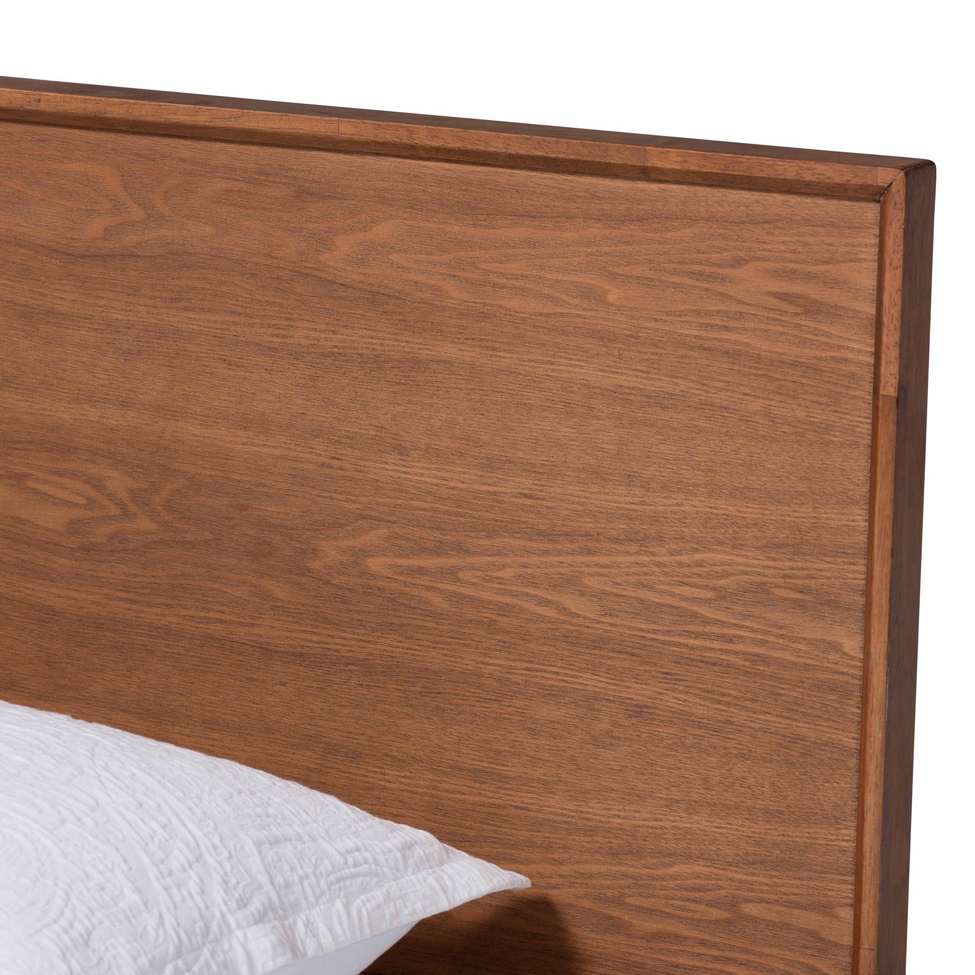 Melora Mid-Century Modern Finished Wood and Rattan 5-Piece Bedroom Set