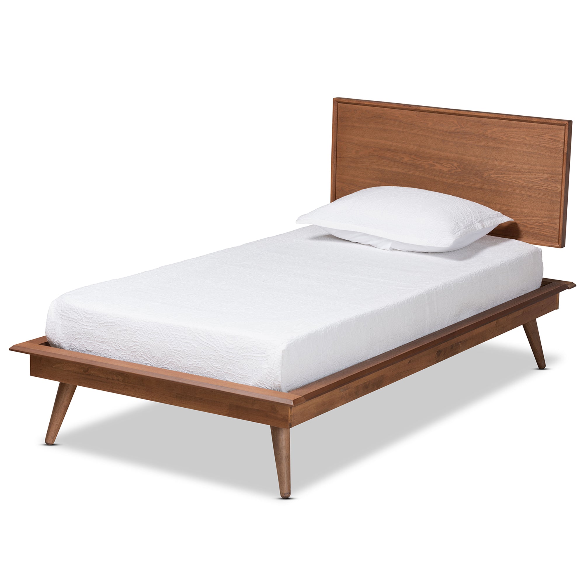 Karine Mid-Century Modern Finished Wood Platform Bed