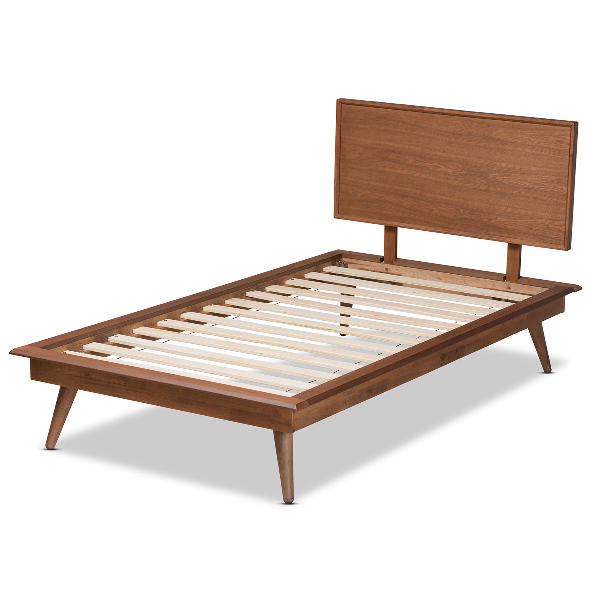 Karine Mid-Century Modern Finished Wood Platform Bed