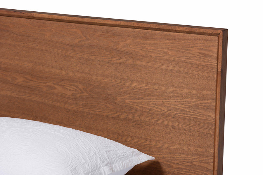 Karine Mid-Century Modern Finished Wood Platform Bed