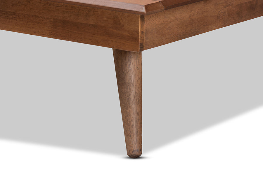 Karine Mid-Century Modern Finished Wood Platform Bed