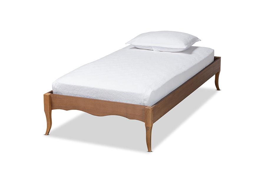 Marieke Vintage French Inspired Ash Finished Wood Platform Bed Frame
