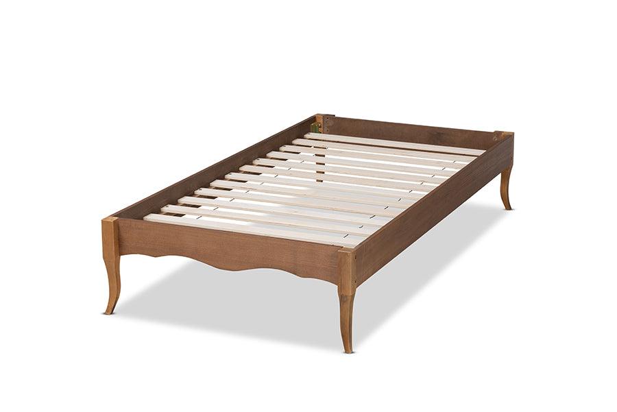 Marieke Vintage French Inspired Ash Finished Wood Platform Bed Frame