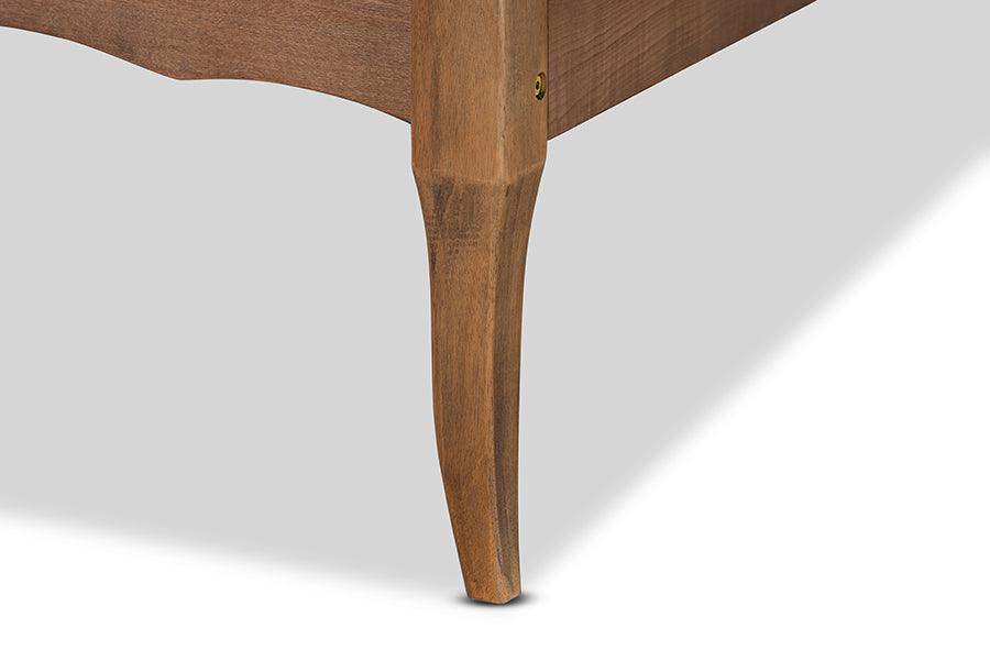 Marieke Vintage French Inspired Ash Finished Wood Platform Bed Frame