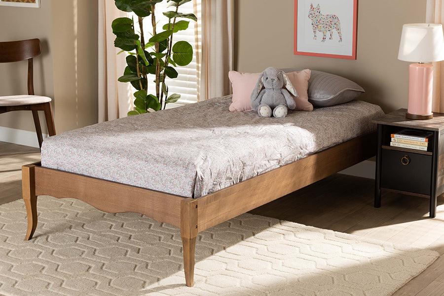 Marieke Vintage French Inspired Ash Finished Wood Platform Bed Frame