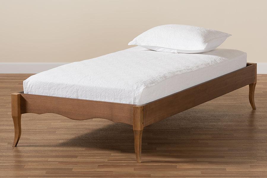 Marieke Vintage French Inspired Ash Finished Wood Platform Bed Frame