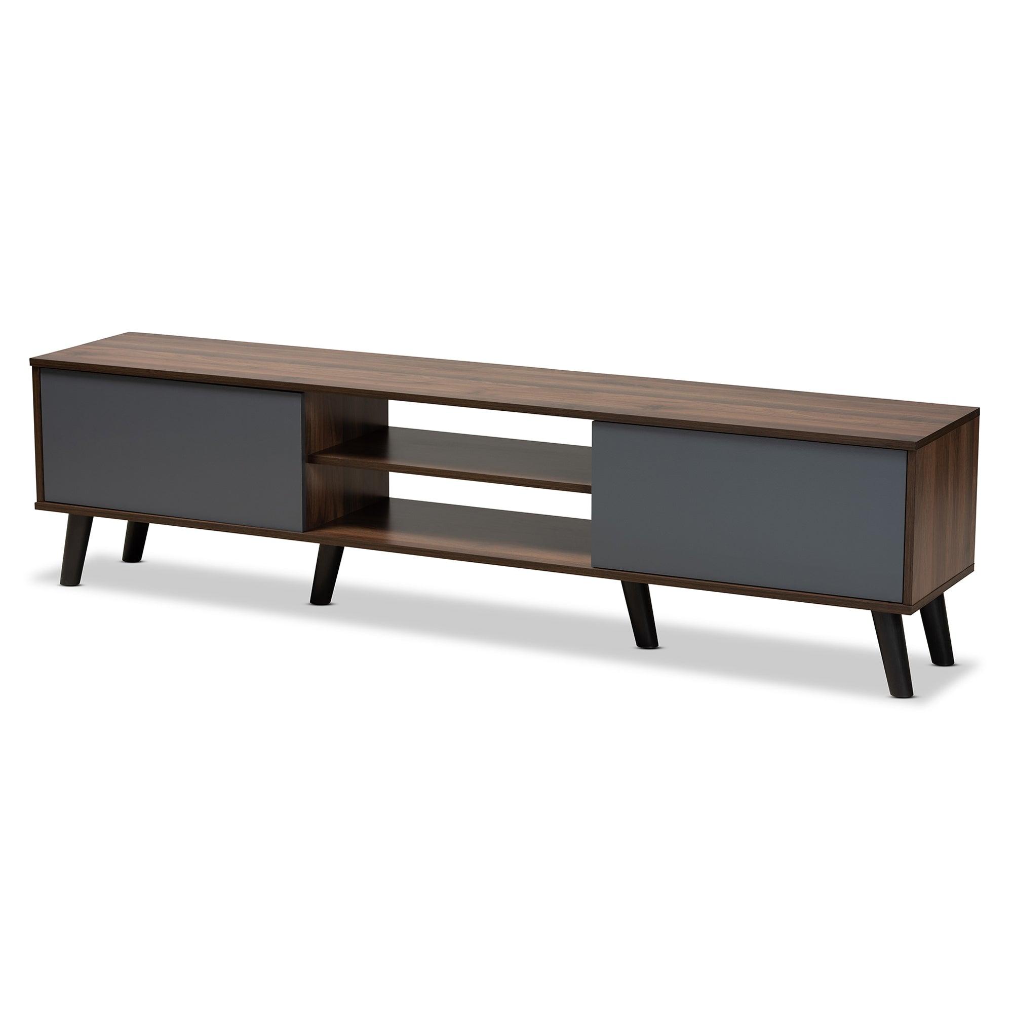 Clapton Modern and Contemporary Multi-Tone and Finished Wood TV Stand