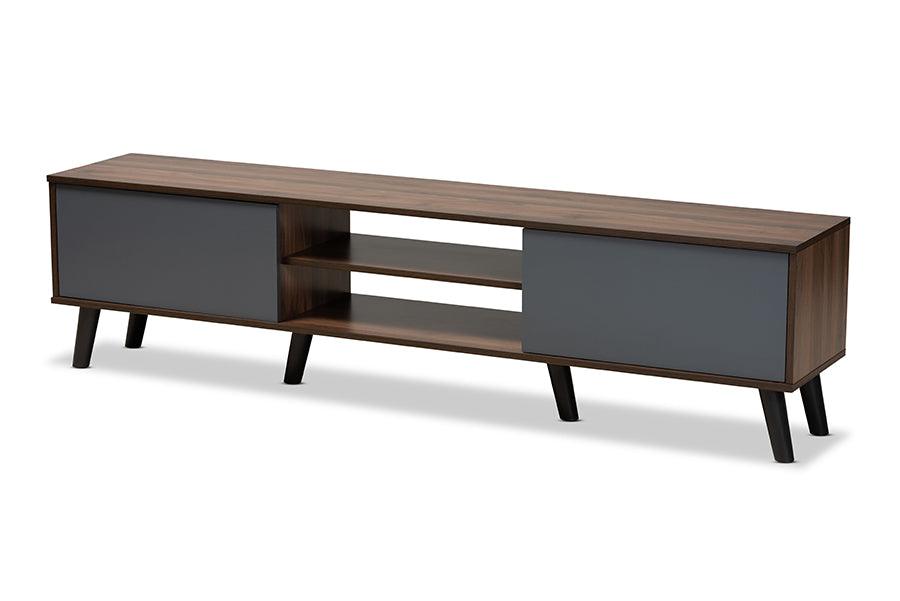 Clapton Modern and Contemporary Multi-Tone and Finished Wood TV Stand
