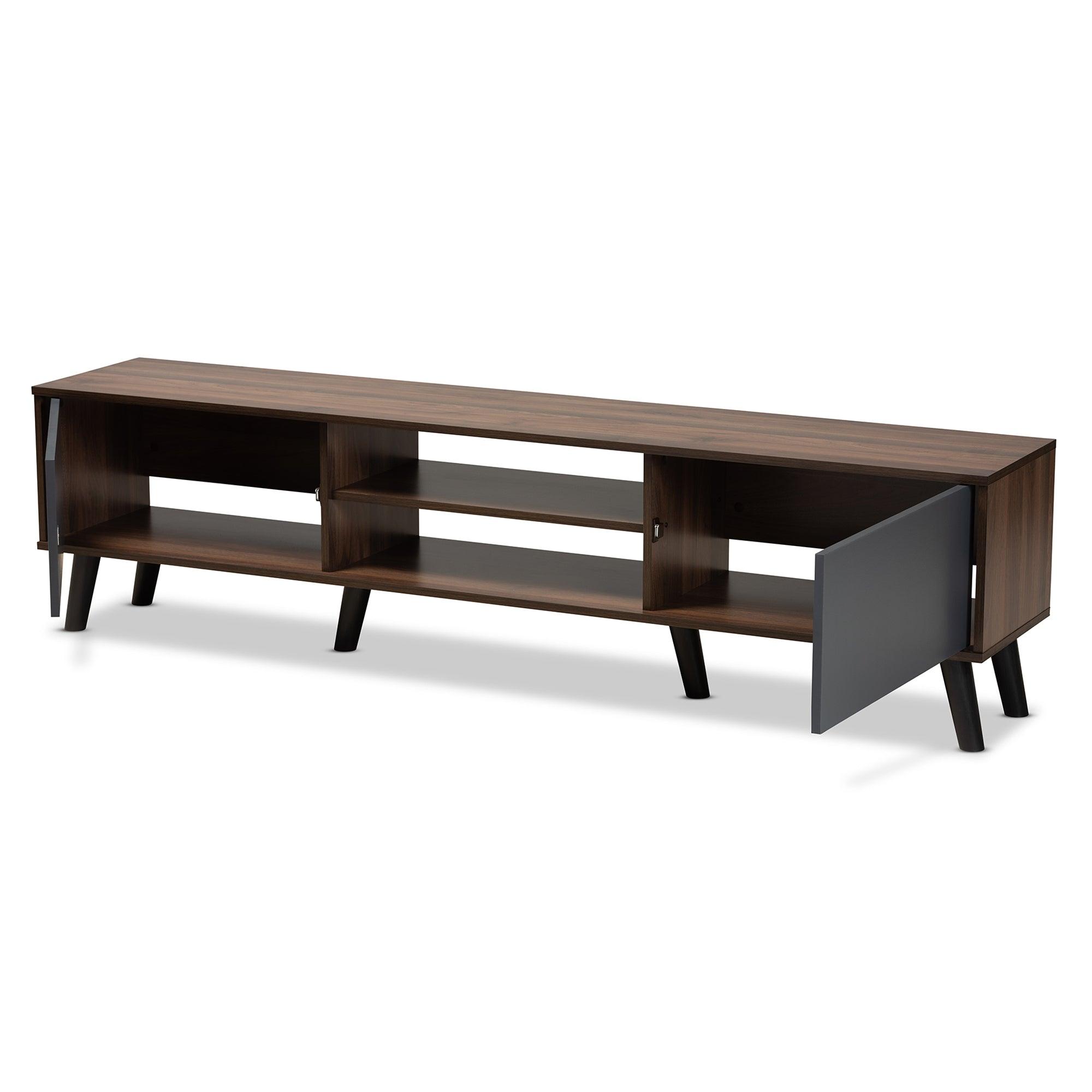 Clapton Modern and Contemporary Multi-Tone and Finished Wood TV Stand