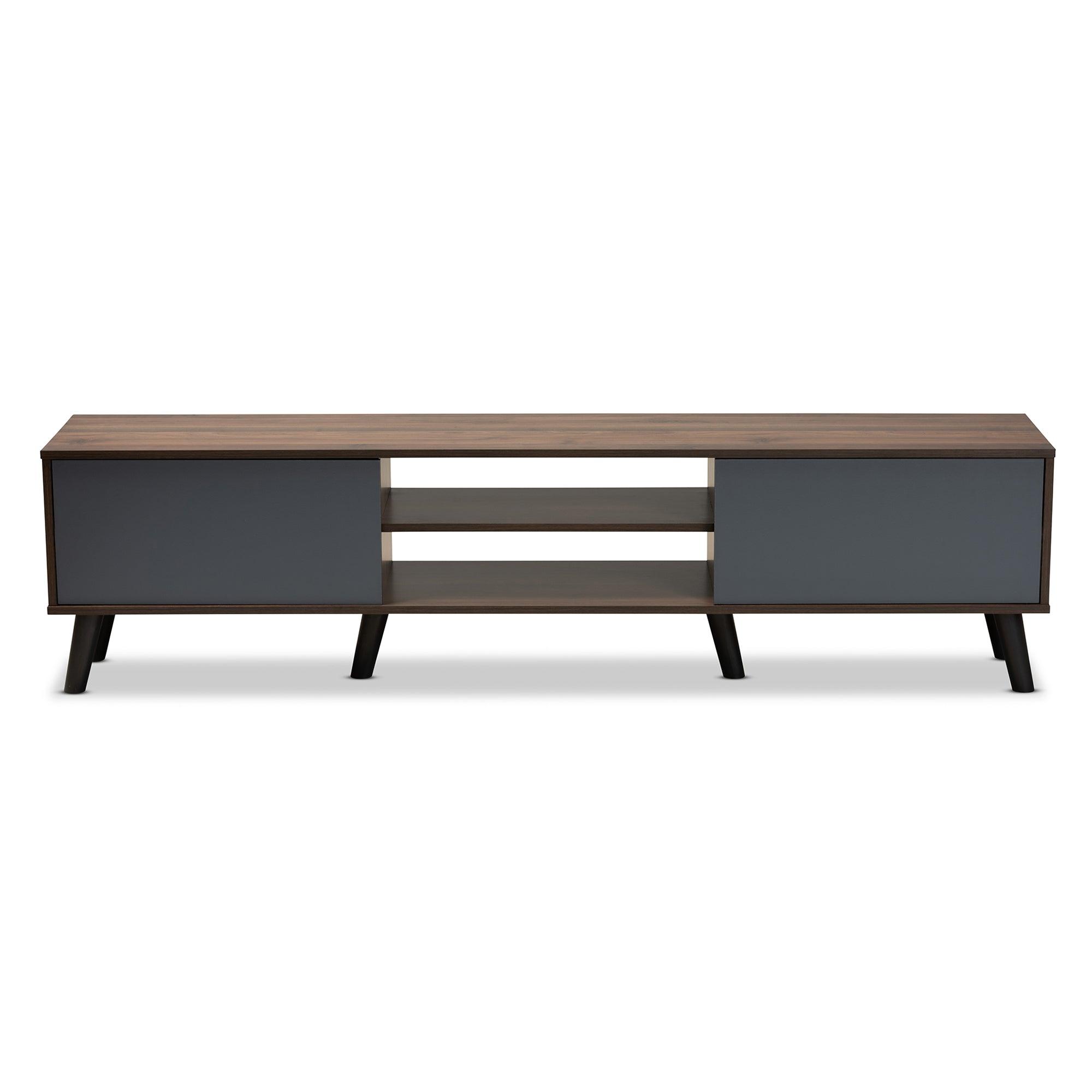Clapton Modern and Contemporary Multi-Tone and Finished Wood TV Stand