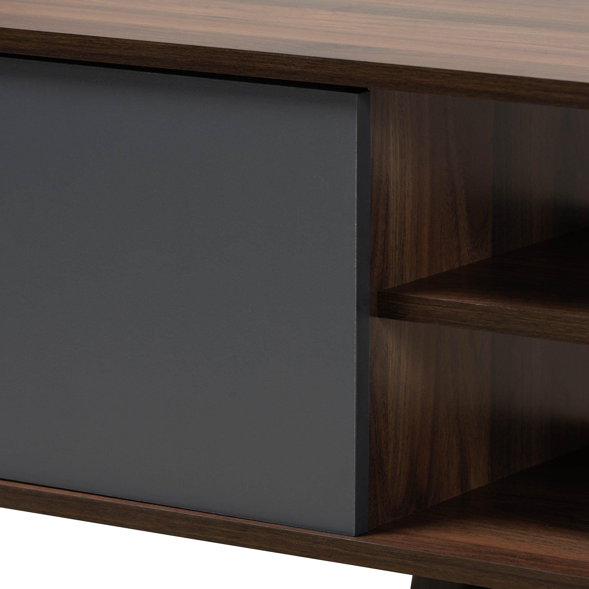Clapton Modern and Contemporary Multi-Tone and Finished Wood TV Stand