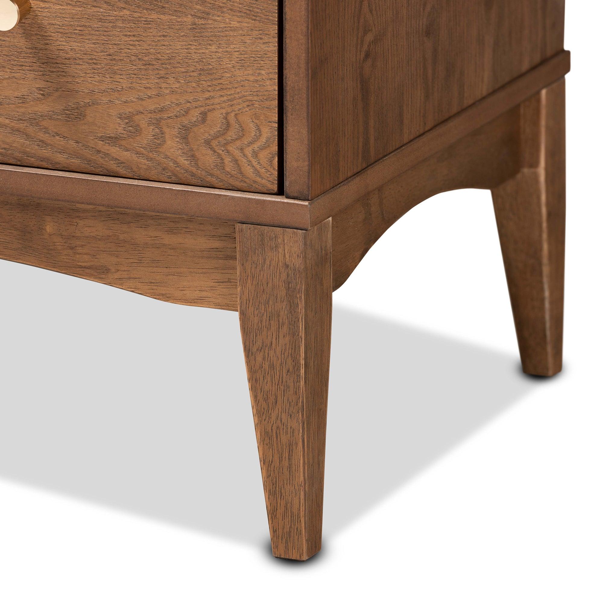 Landis Mid-Century Modern Ash Finished Wood 4-Drawer Chest