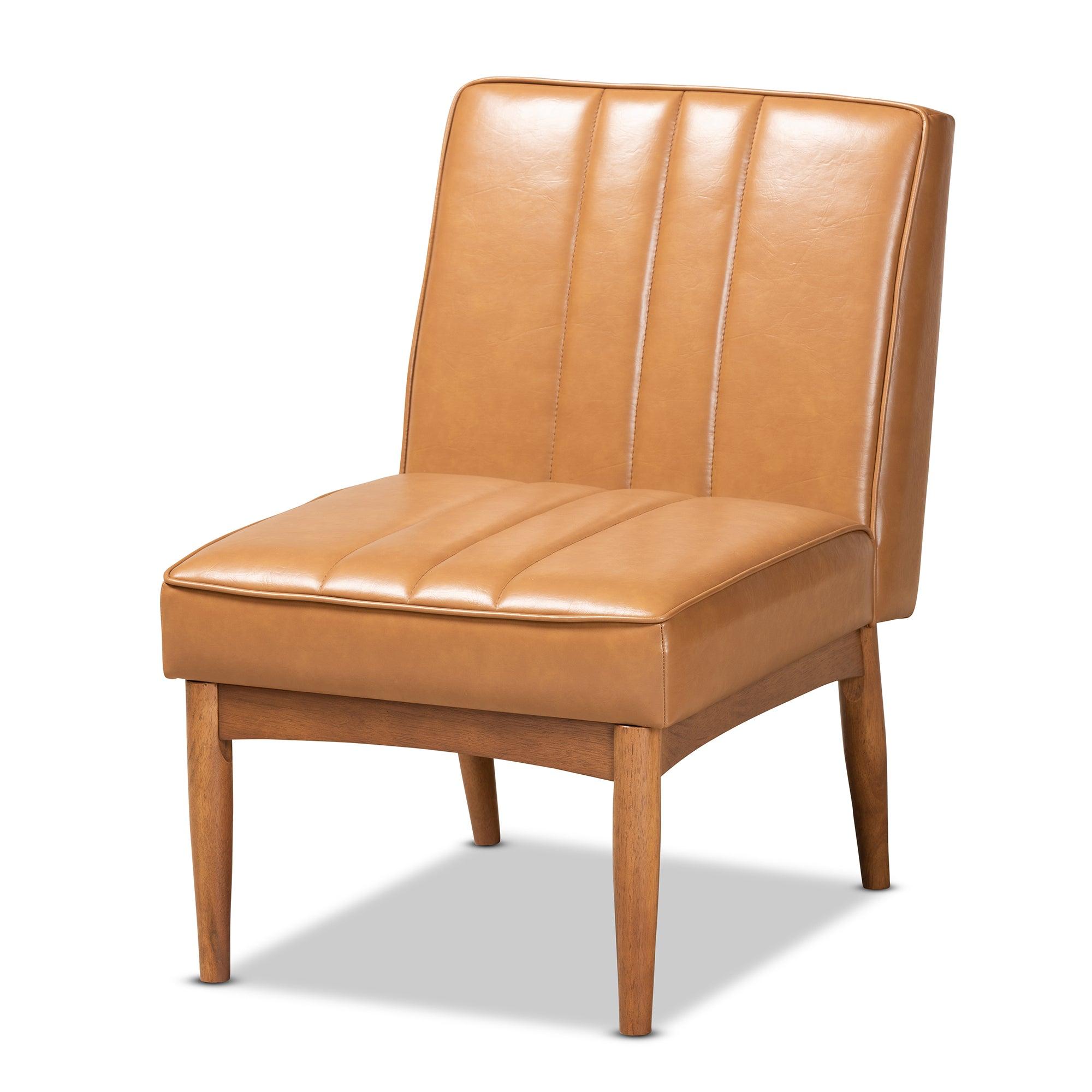 Daymond Mid-Century Modern Faux Leather Upholstered and Finished Wood 5-Piece Dining Nook Set