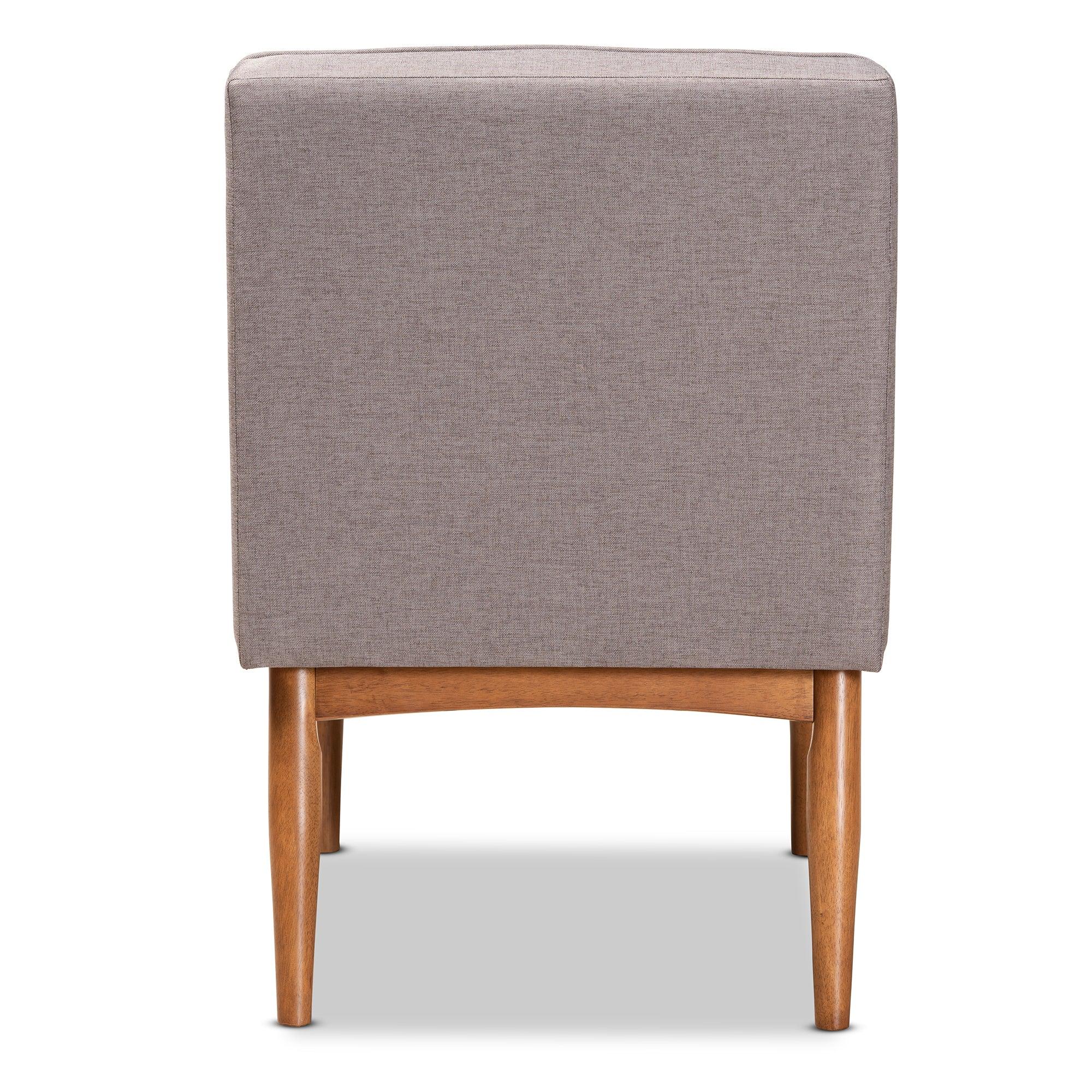Riordan Mid-Century Modern Fabric Upholstered and Finished Wood Dining Chair