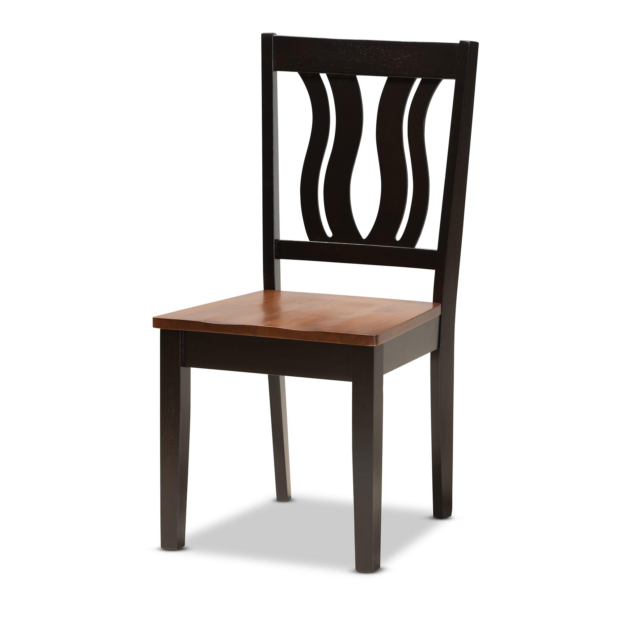 Anesa Modern and Contemporary Transitional Two-Tone and Finished Wood 5-Piece Dining Set