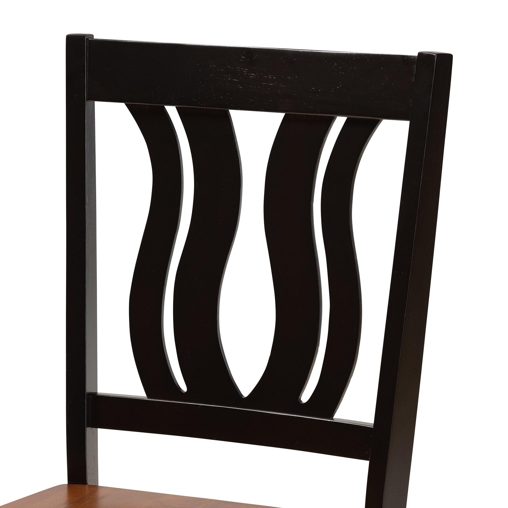 Anesa Modern and Contemporary Transitional Two-Tone and Finished Wood 5-Piece Dining Set