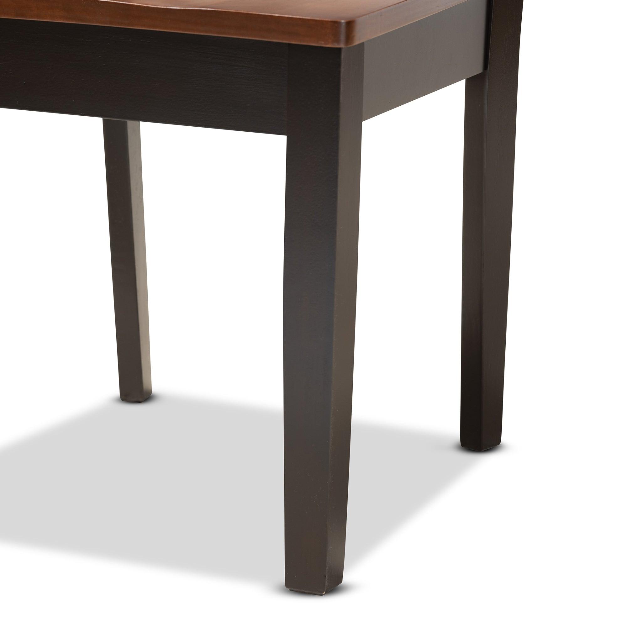 Anesa Modern and Contemporary Transitional Two-Tone and Finished Wood 5-Piece Dining Set