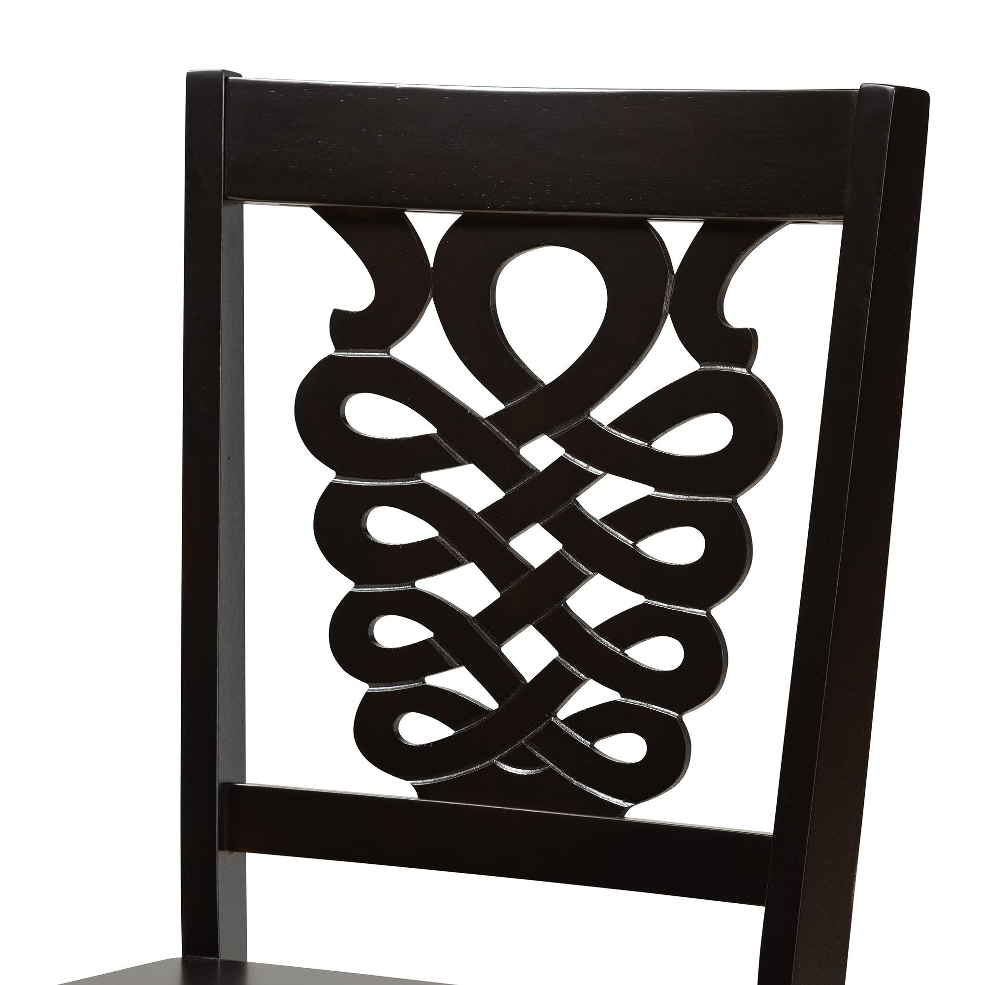 Luisa Modern and Contemporary Transitional Finished Wood 5-Piece Dining Set