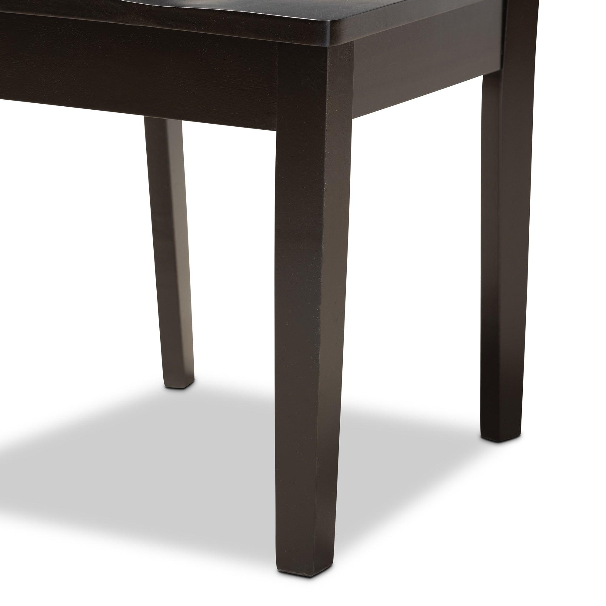 Luisa Modern and Contemporary Transitional Finished Wood 5-Piece Dining Set