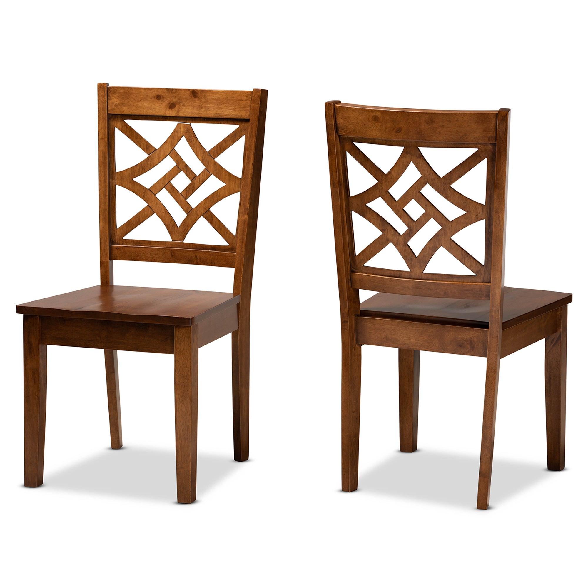 Nicolette Modern and Contemporary Finished Wood 2-Piece Dining Chair Set