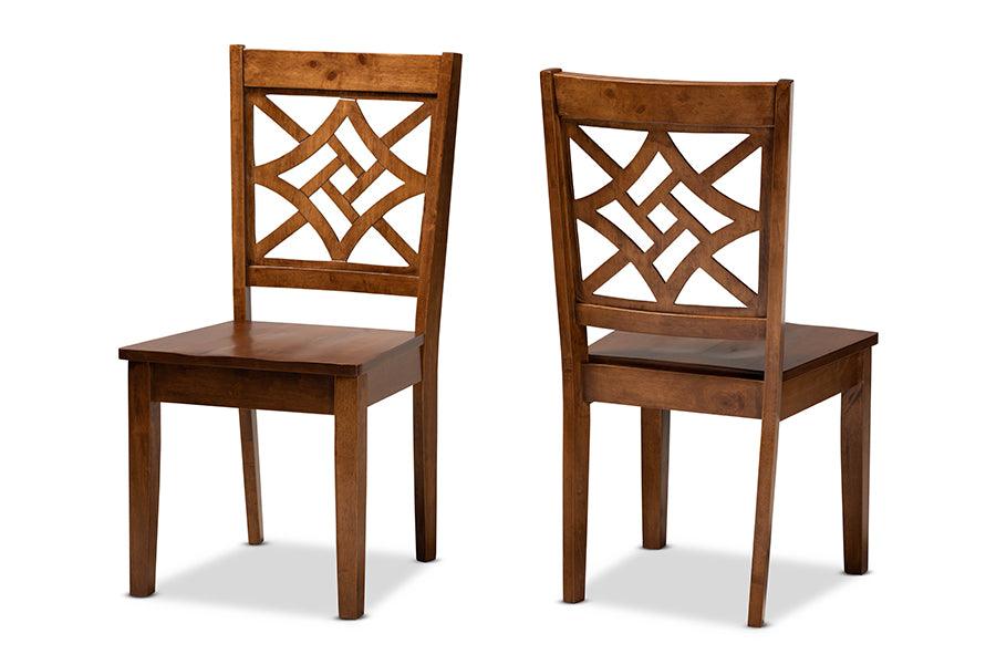 Nicolette Modern and Contemporary Finished Wood 2-Piece Dining Chair Set