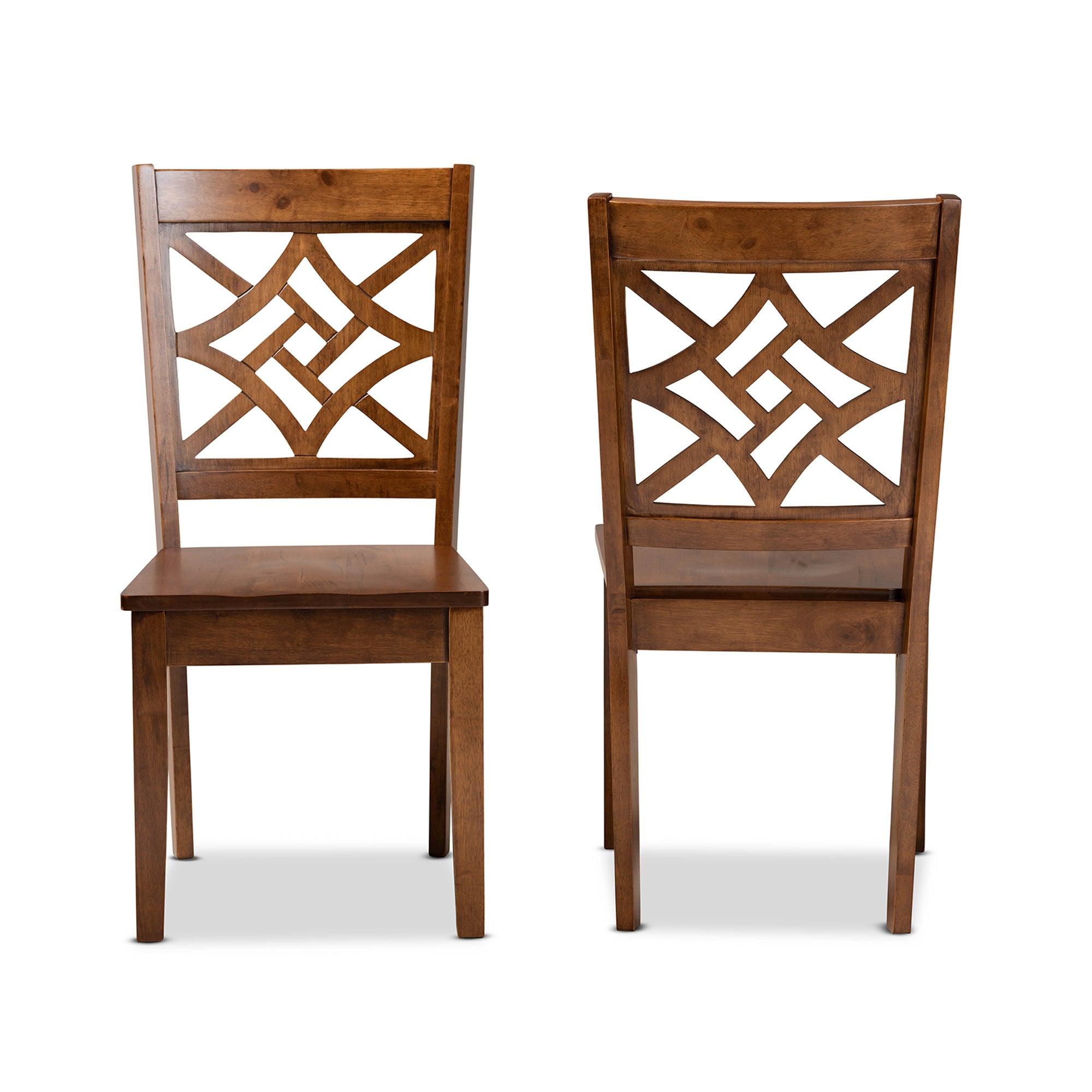 Nicolette Modern and Contemporary Finished Wood 2-Piece Dining Chair Set