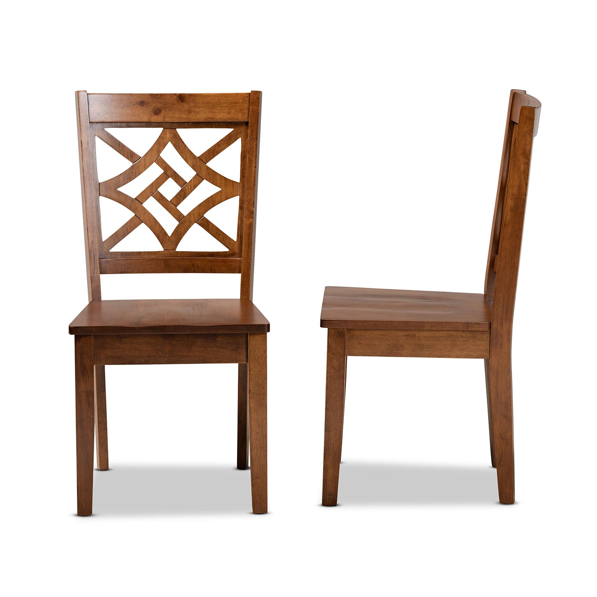 Nicolette Modern and Contemporary Finished Wood 2-Piece Dining Chair Set