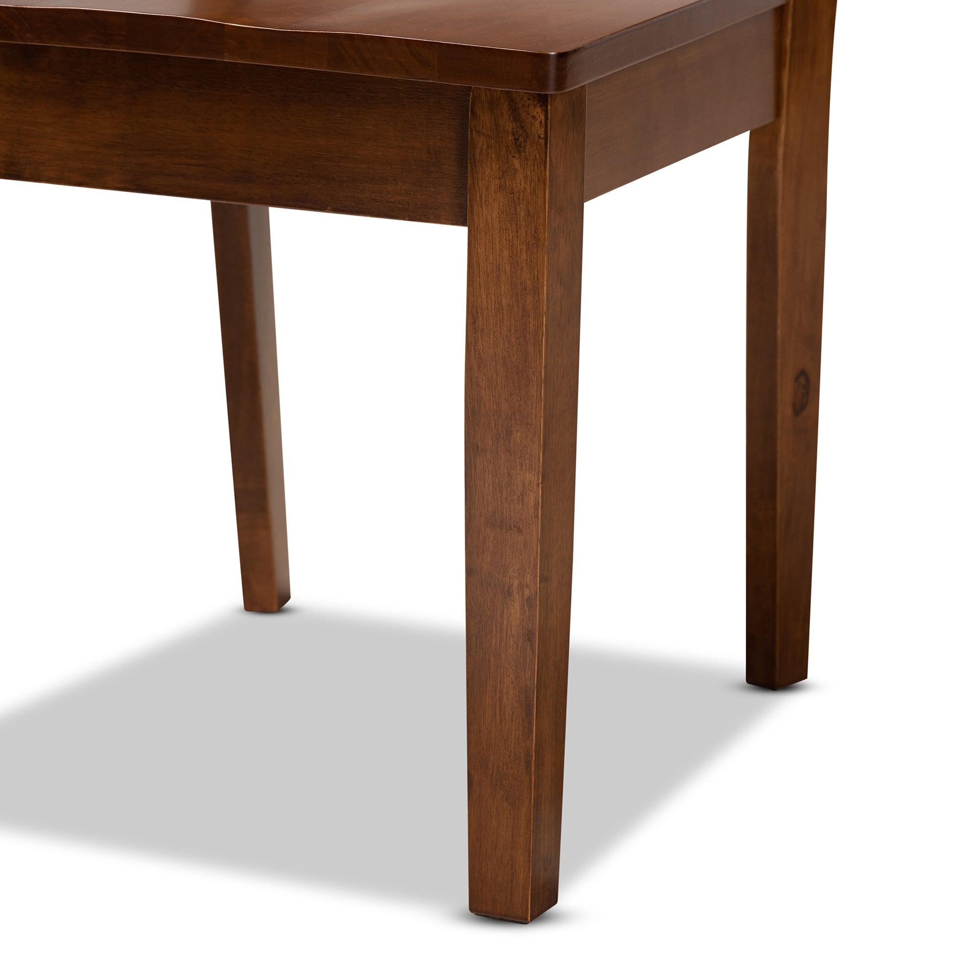 Nicolette Modern and Contemporary Finished Wood 2-Piece Dining Chair Set