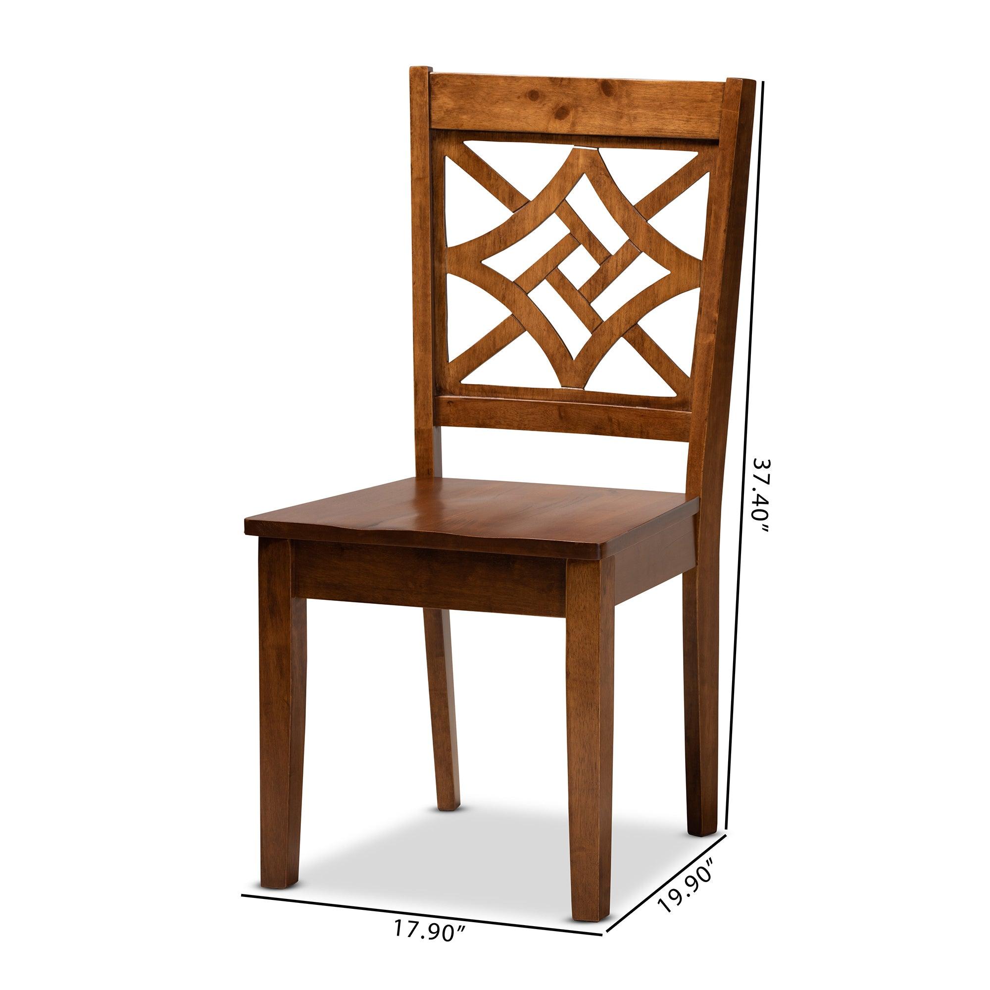Nicolette Modern and Contemporary Finished Wood 2-Piece Dining Chair Set