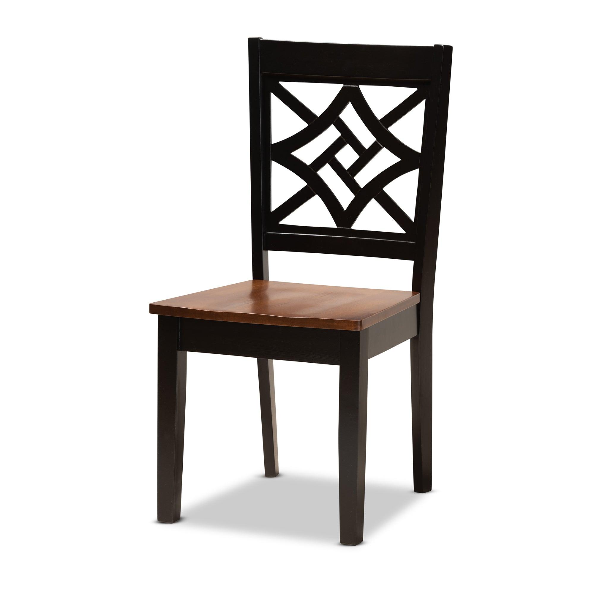 Anila Modern and Contemporary Two-Tone and Finished Wood 5-Piece Dining Set