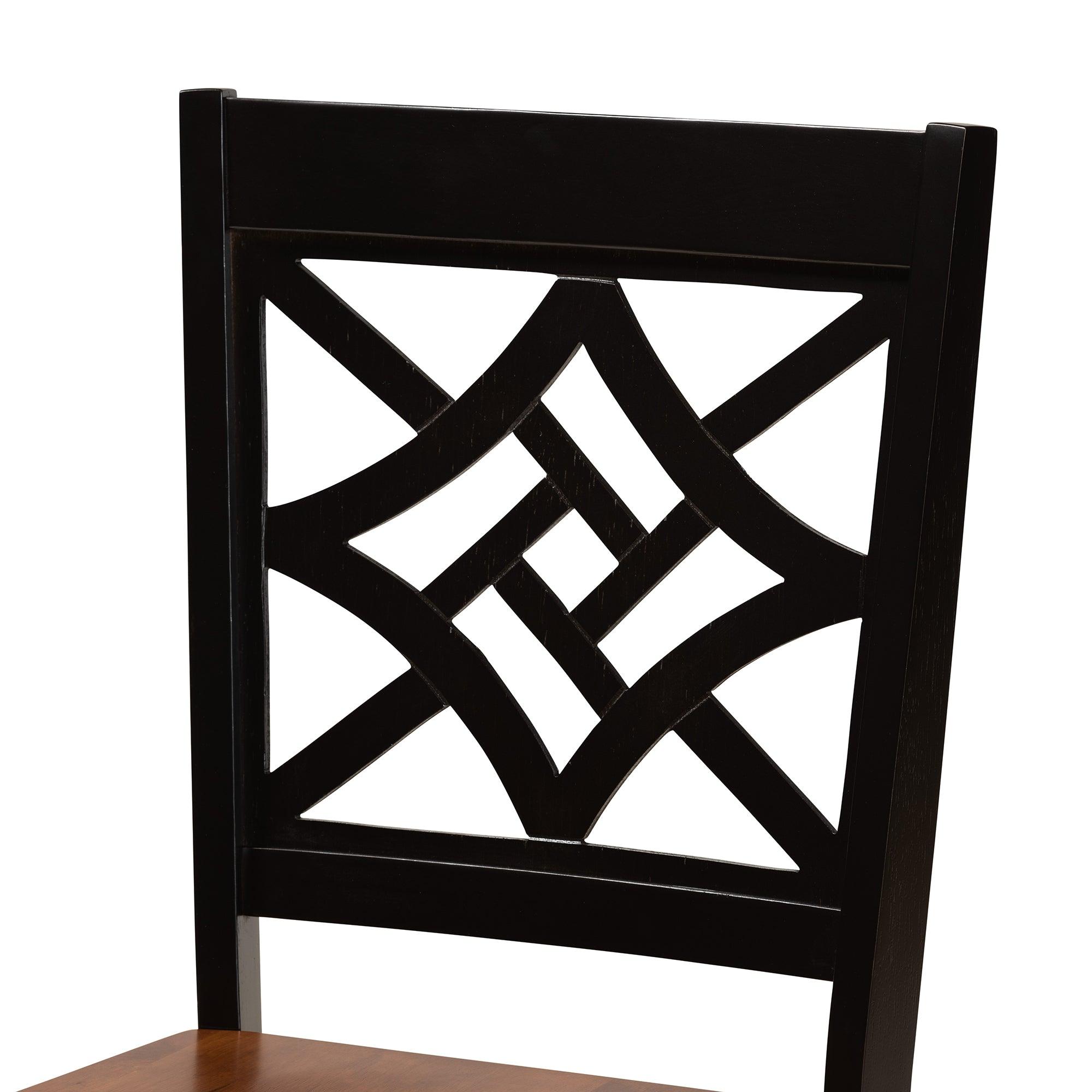 Anila Modern and Contemporary Two-Tone and Finished Wood 5-Piece Dining Set