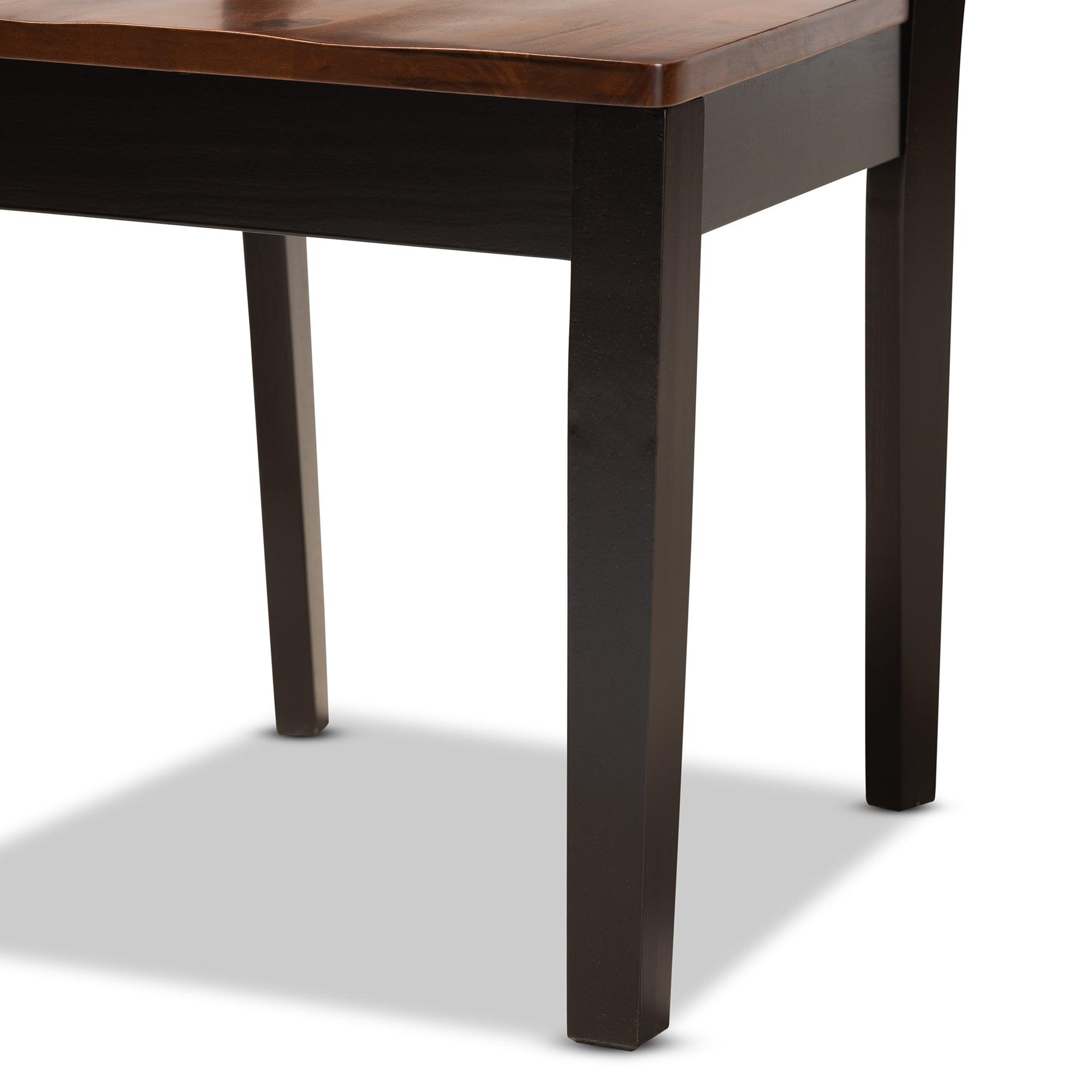 Anila Modern and Contemporary Two-Tone and Finished Wood 5-Piece Dining Set